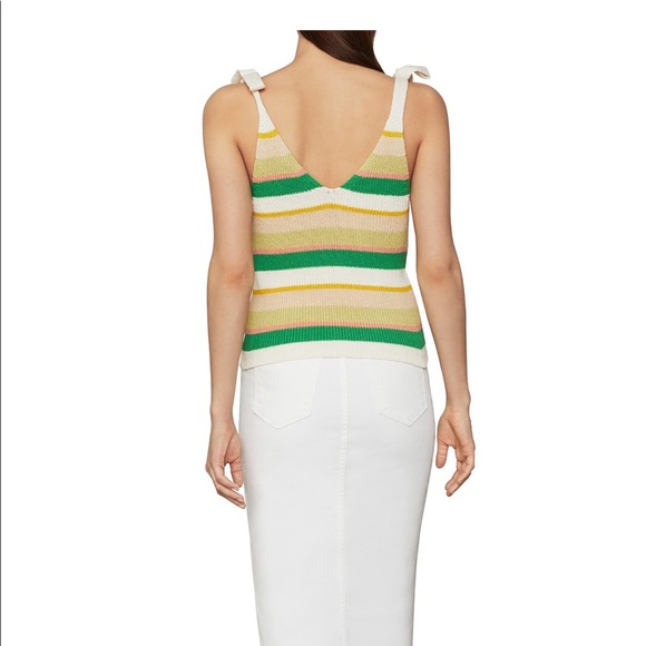 NWT BCBGMAXAZRIA Ribbed Bow Tie Tank - Picture 2 of 9
